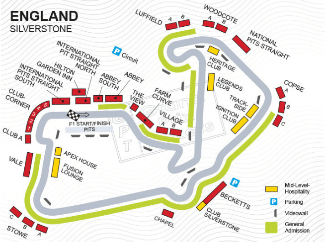 F1 Spectacular The British Grand Prix 2026 Copse Grandstand The Silverstone Map 